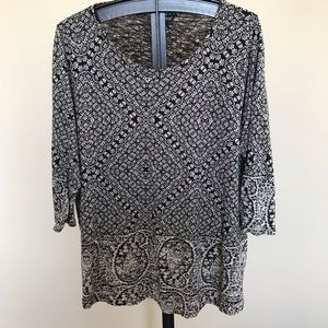 Top. 3/4 sleeves. Plus size 1X